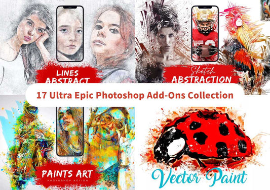 17 Ultra Epic Photoshop Add-Ons Collection - Photoboto