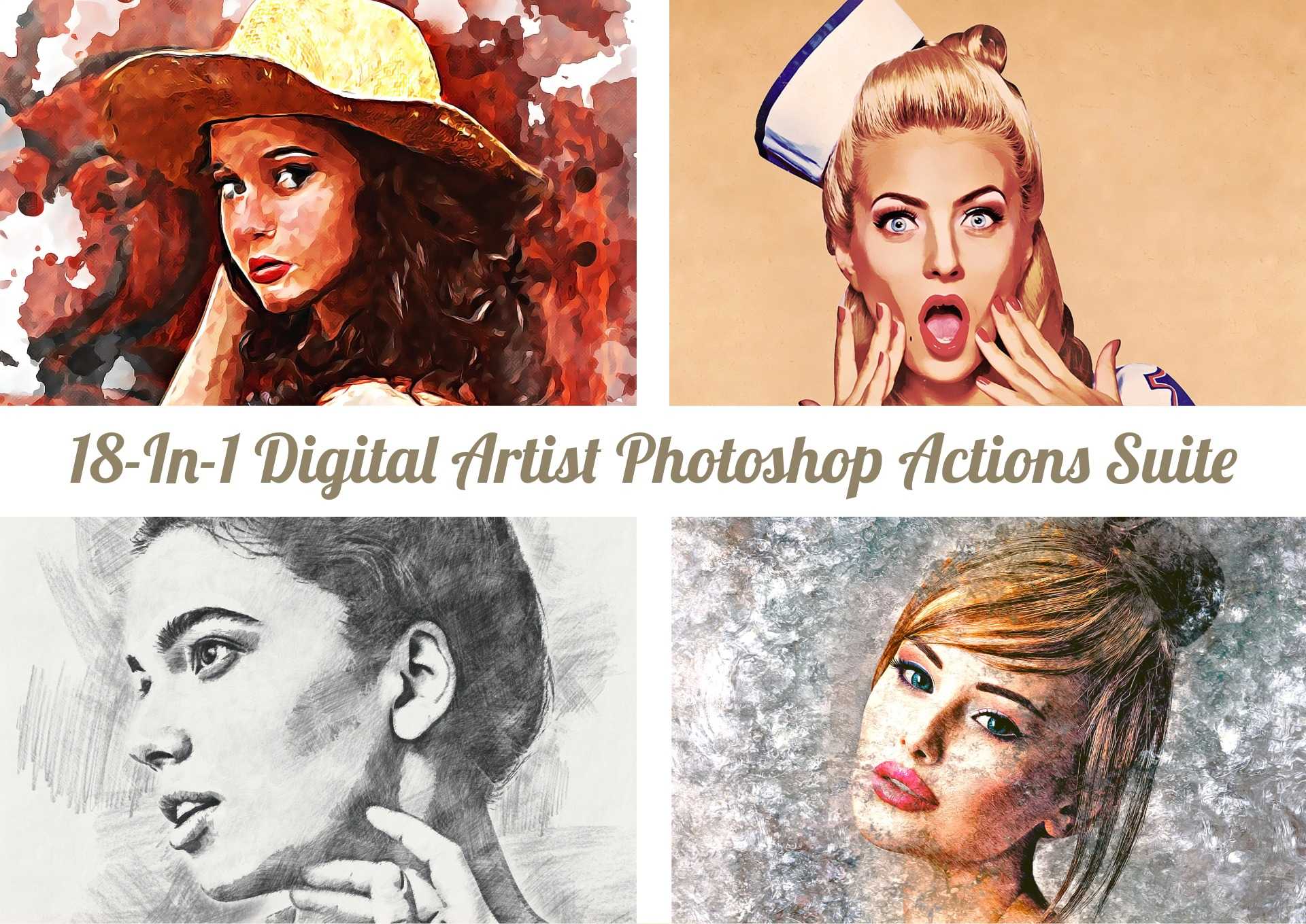 18-In-1 Digital Artist Photoshop Actions Suite – Photoboto