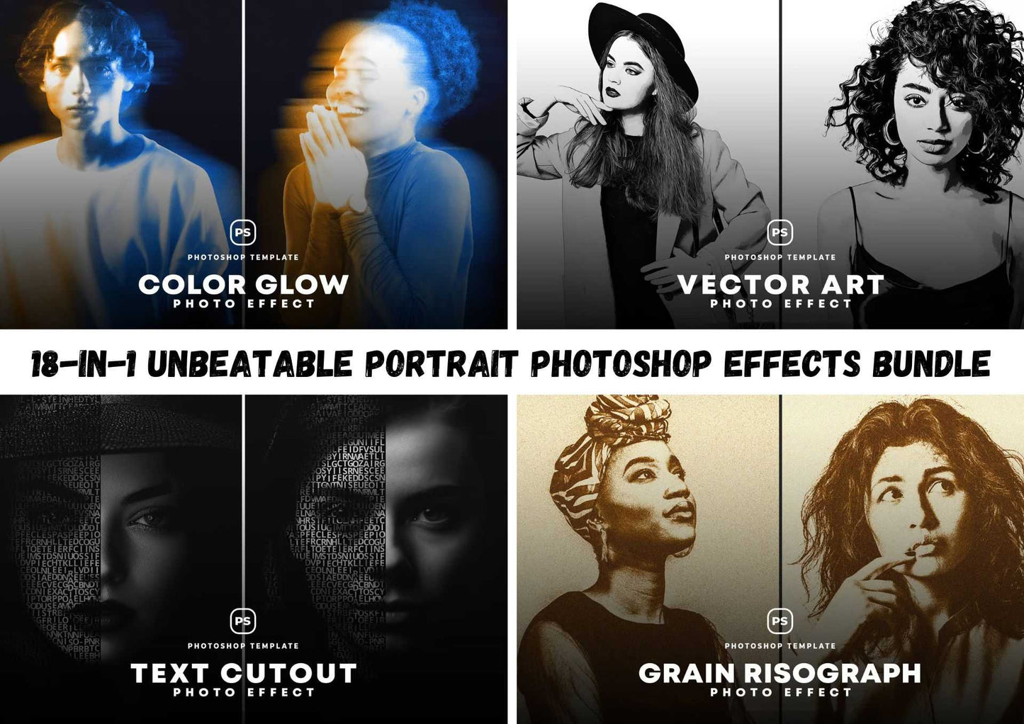 18-In-1 Unbeatable Portrait Photoshop Effects Bundle - Photoboto