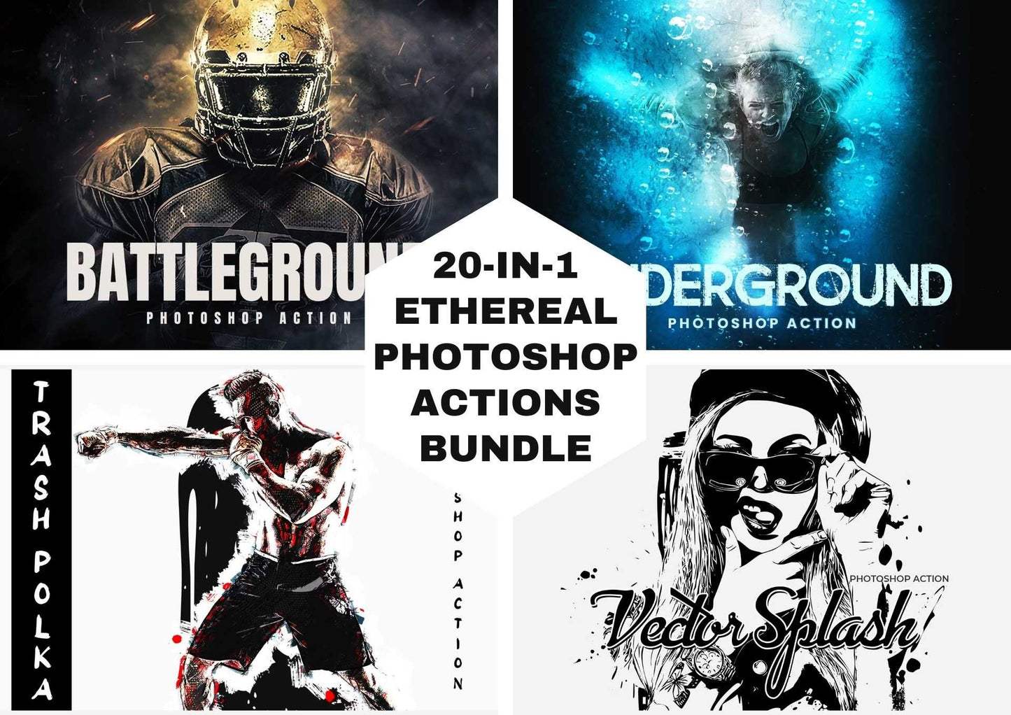 20-In-1 Ethereal Photoshop Actions Bundle - Photoboto