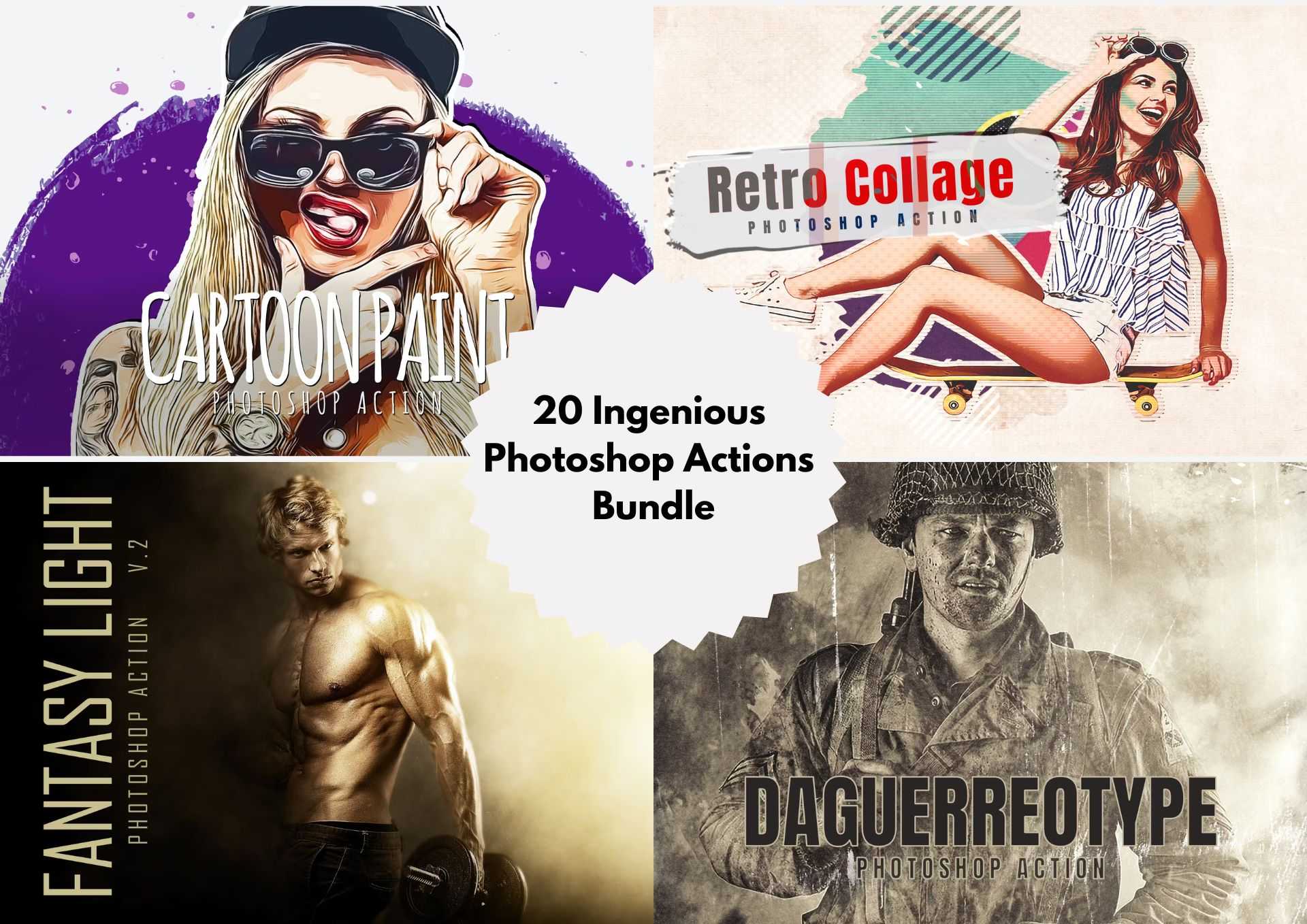 20 Ingenious Photoshop Actions Bundle - Photoboto