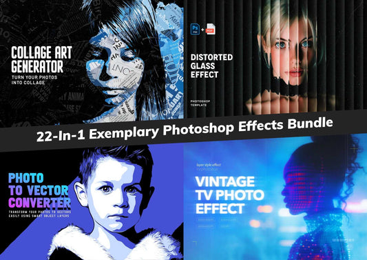 22-In-1 Exemplary Photoshop Effects Bundle - Photoboto