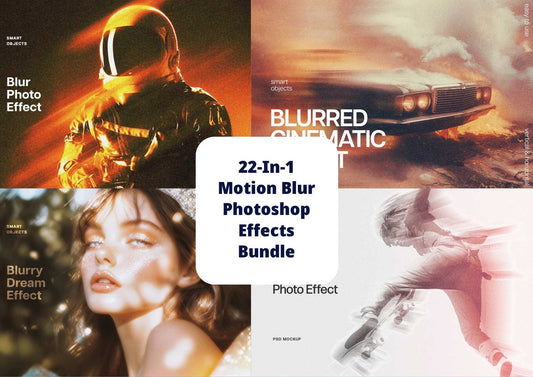 22-In-1 Motion Blur Photoshop Effects Bundle - Photoboto