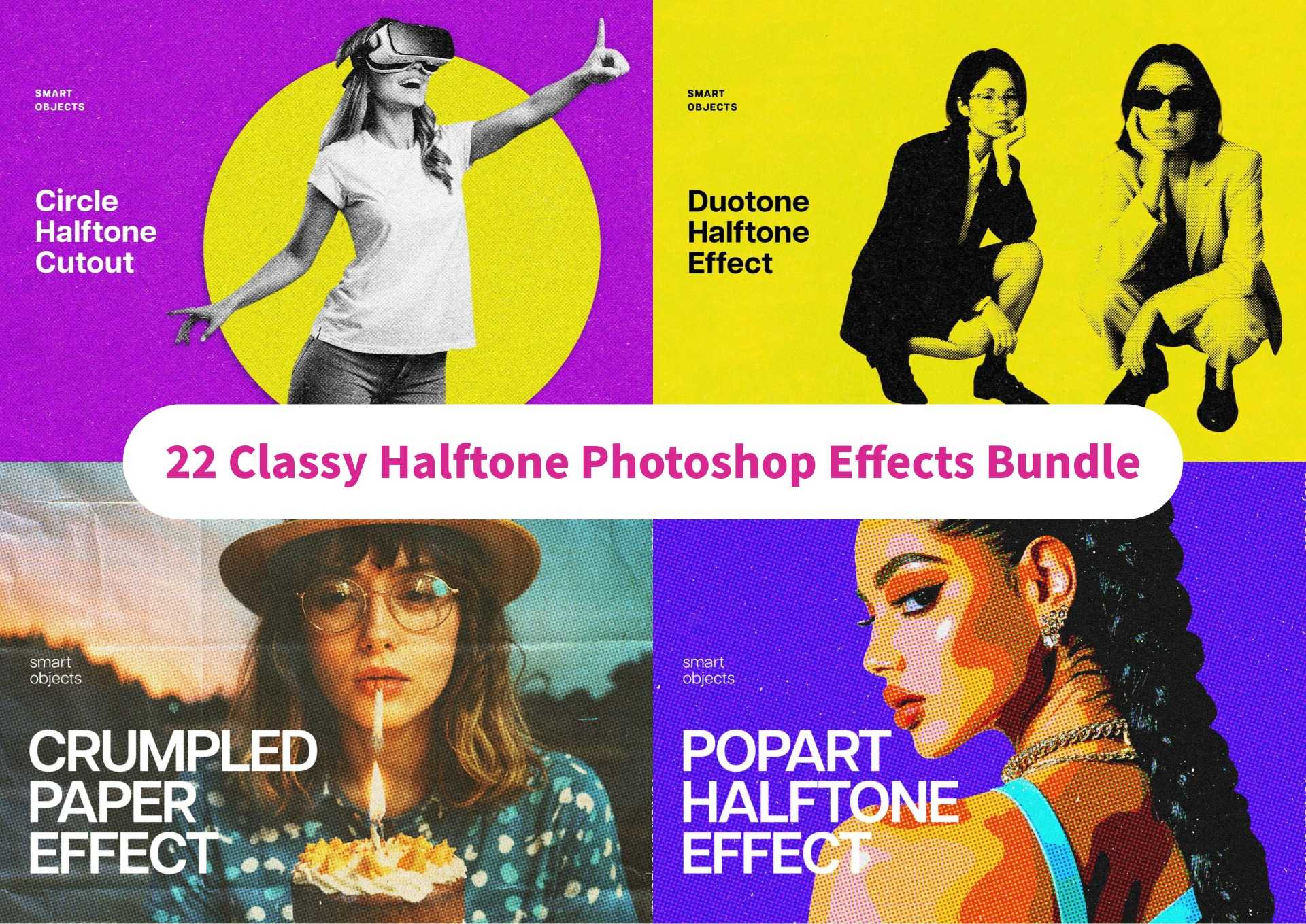 22 Classy Halftone Photoshop Effects Bundle - Photoboto