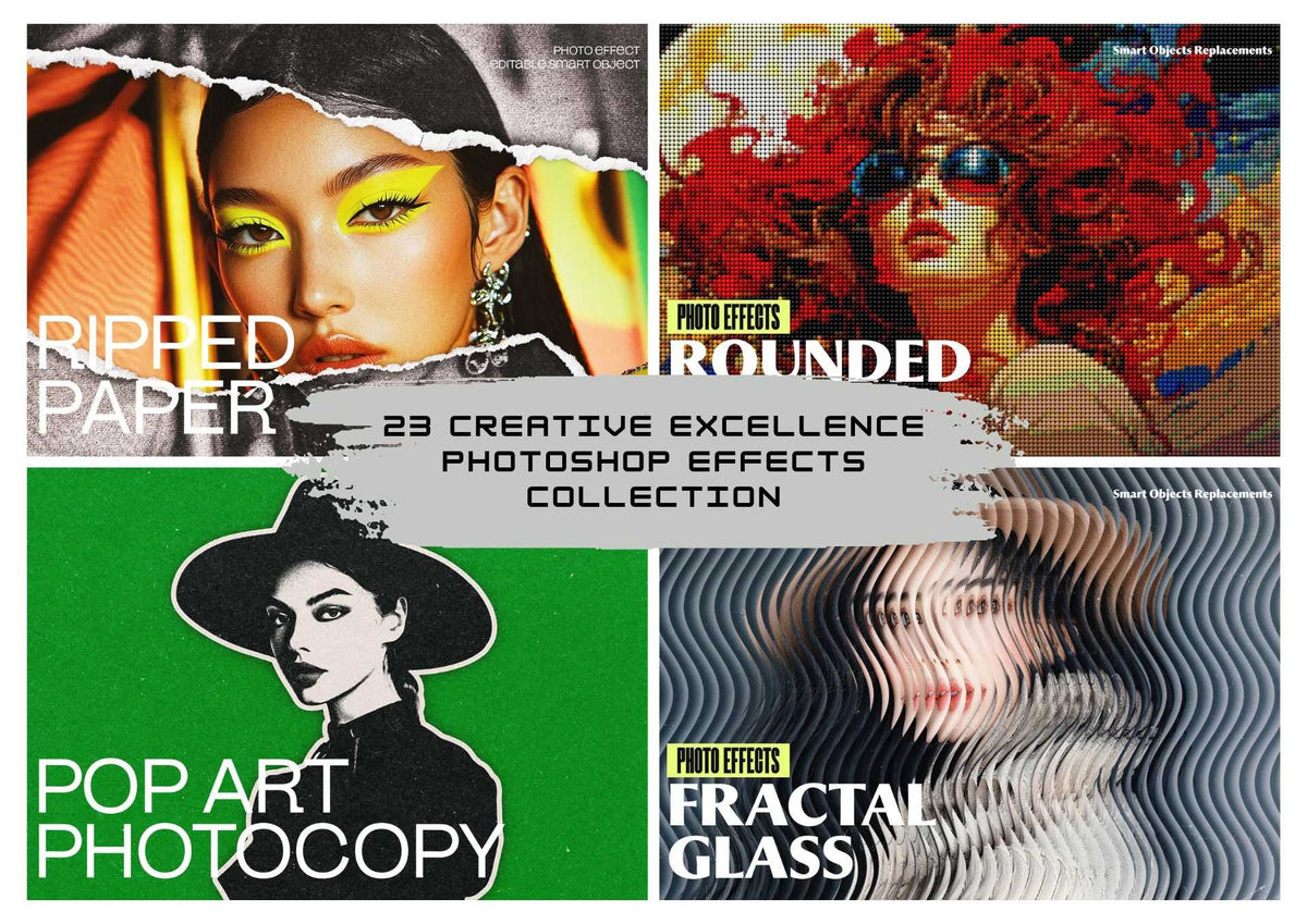 23 Creative Excellence Photoshop Effects Collection - Photoboto