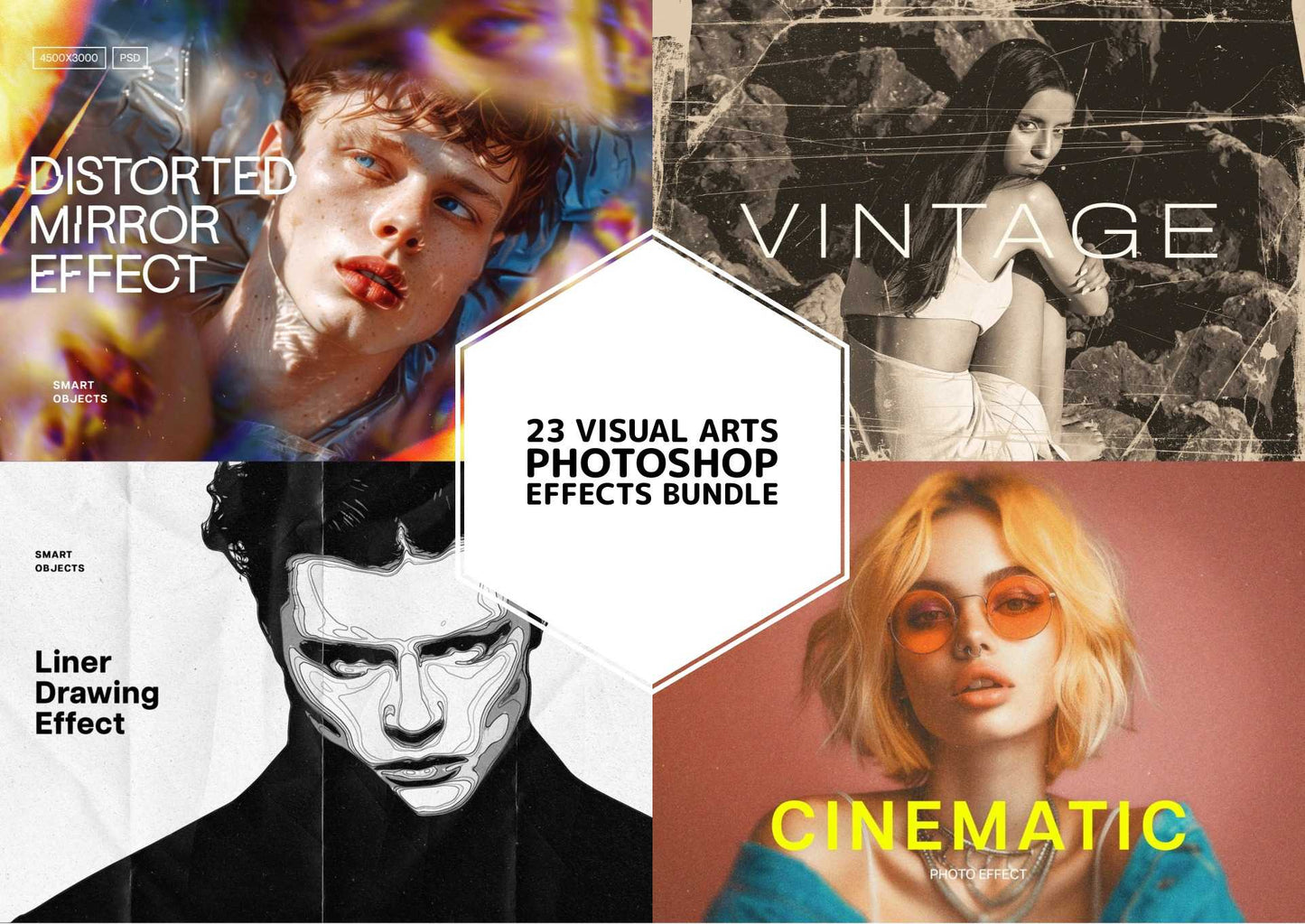 23 Visual Arts Photoshop Effects Bundle - Photoboto