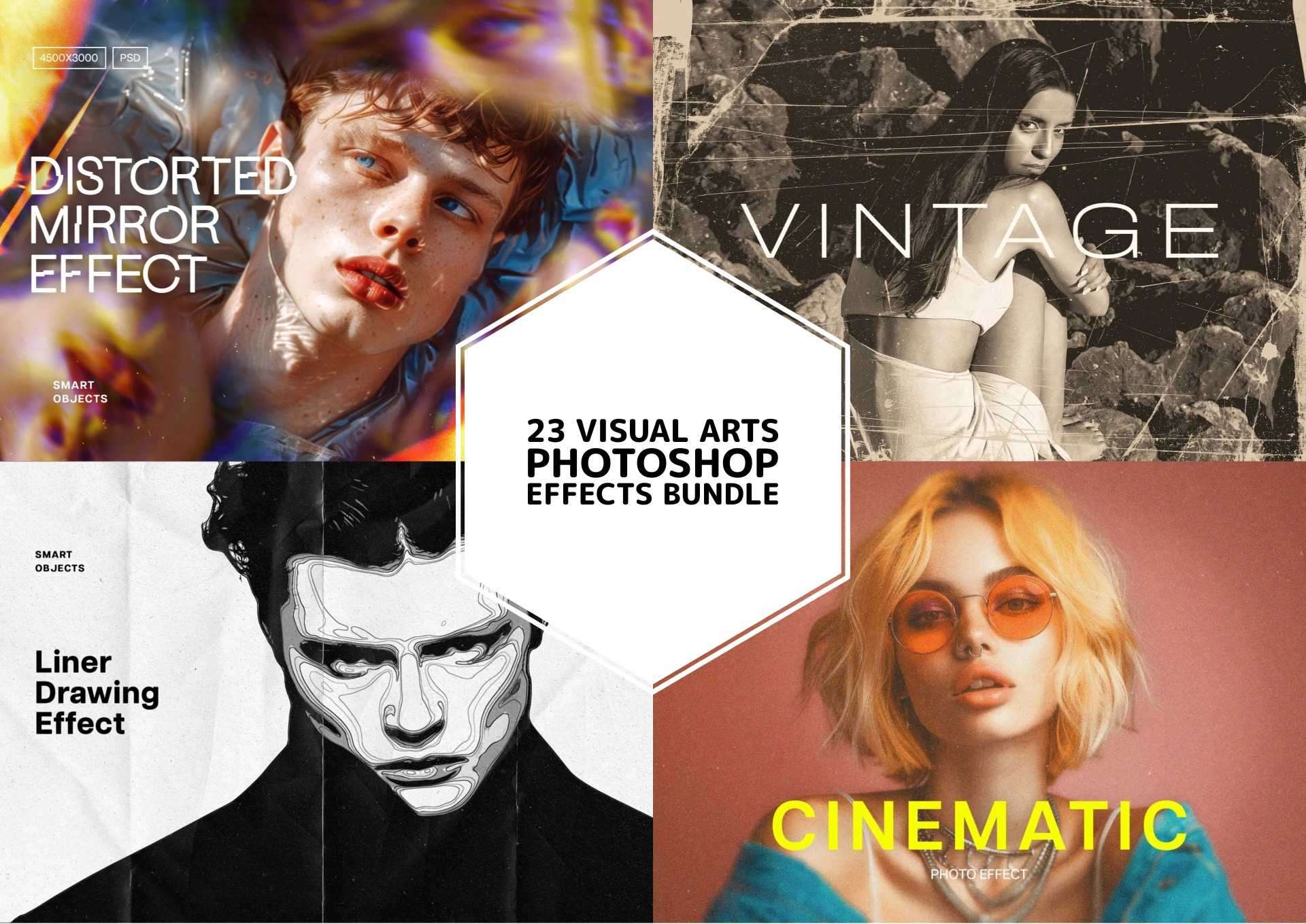 23 Visual Arts Photoshop Effects Bundle - Photoboto