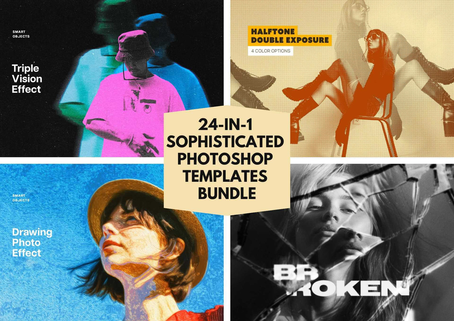 24-In-1 Sophisticated Photoshop Templates Bundle - Photoboto