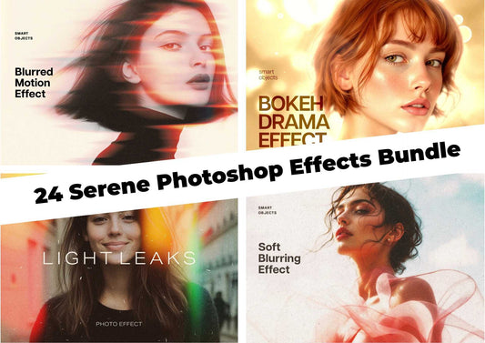 24 Serene Photoshop Effects Bundle - Photoboto