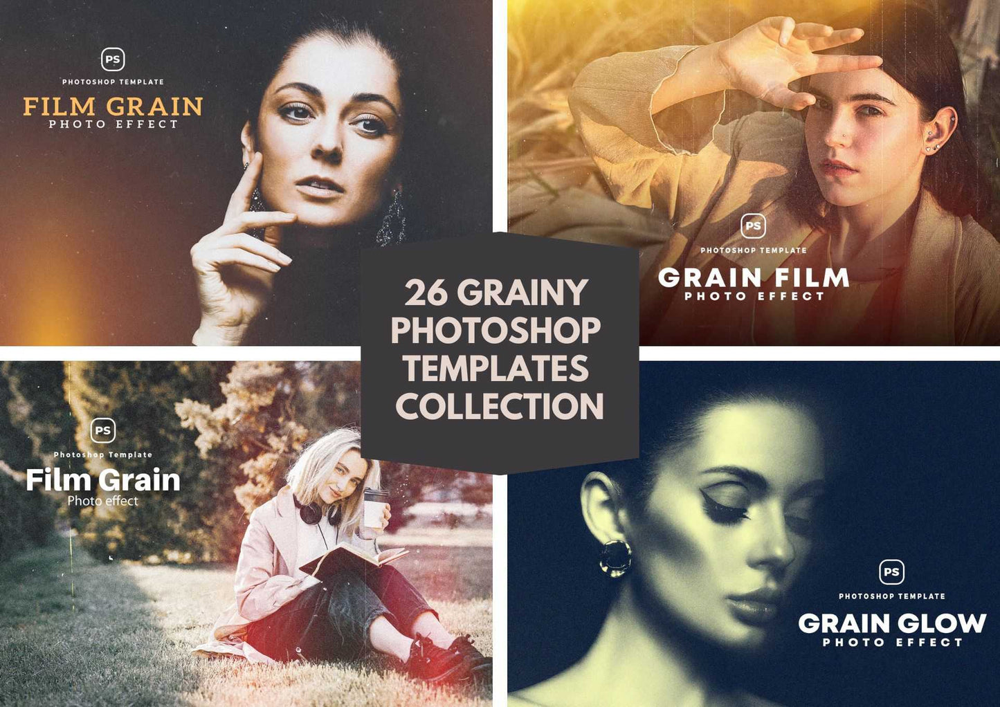 26 Grainy Photoshop Templates Collection - Photoboto