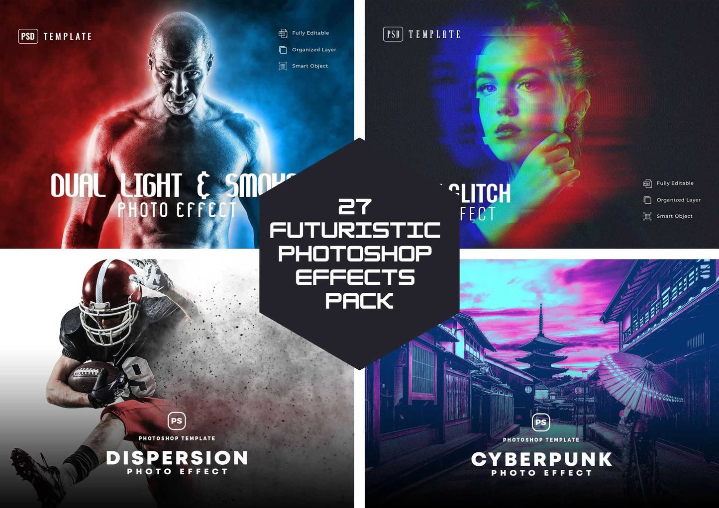 27 Futuristic Photoshop Effects Pack - Photoboto