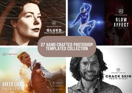 27 Hand-Crafted Photoshop Templates Collection - Photoboto