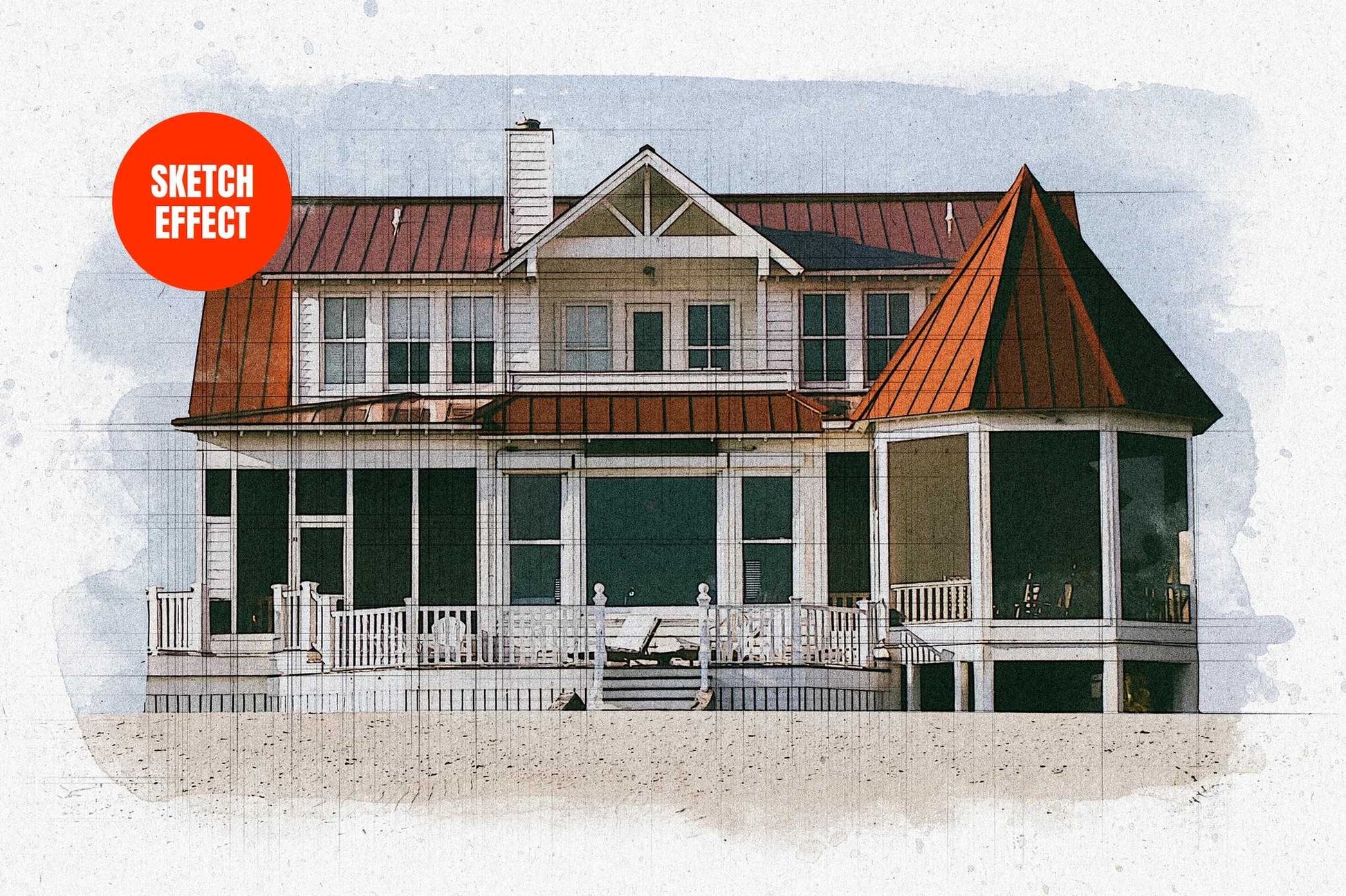 22 Sketch & Paint Photoshop Effects Bundle - Photoboto