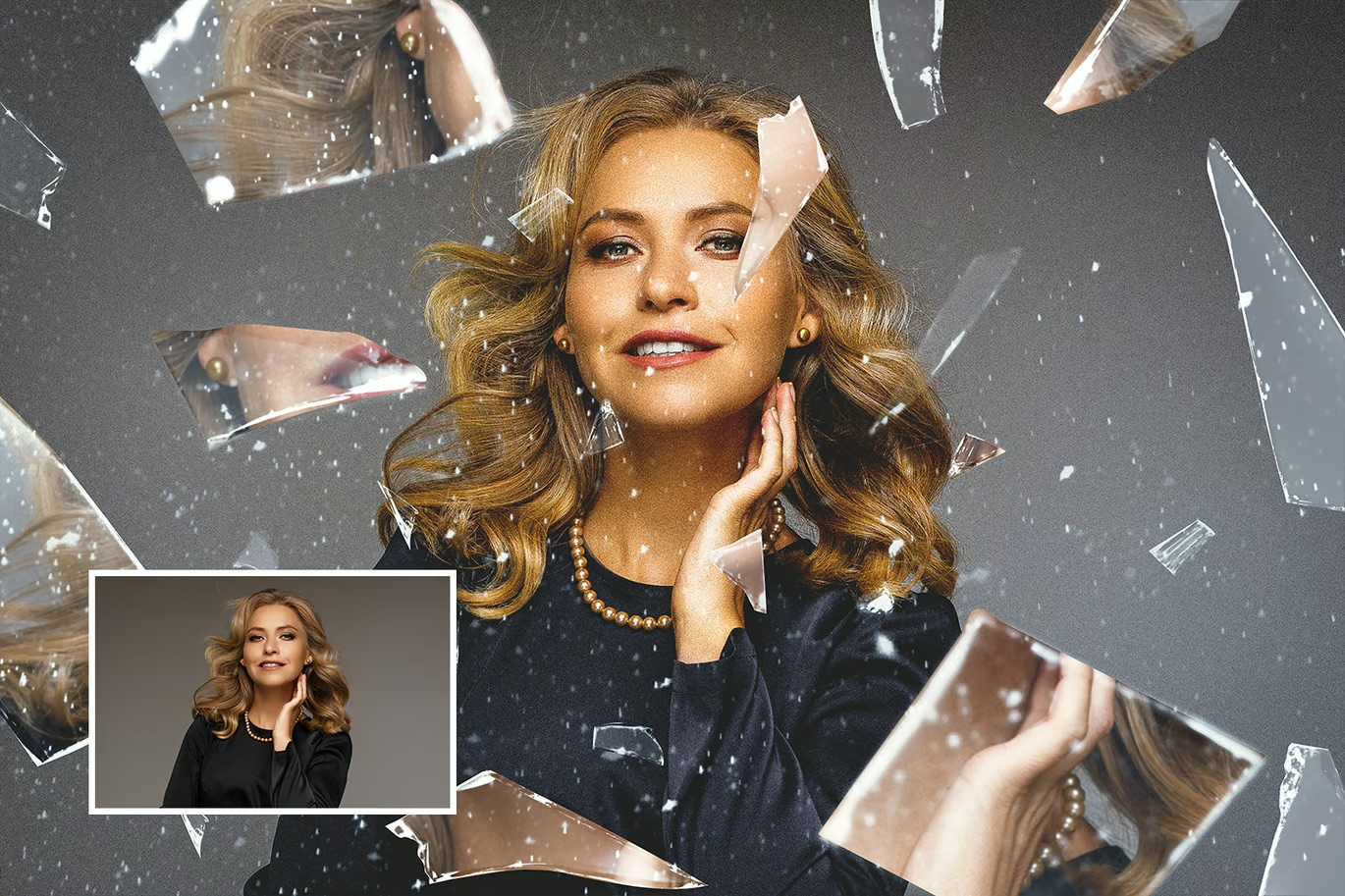 21-In-1 Broken Glass Photoshop Templates Bundle - Photoboto
