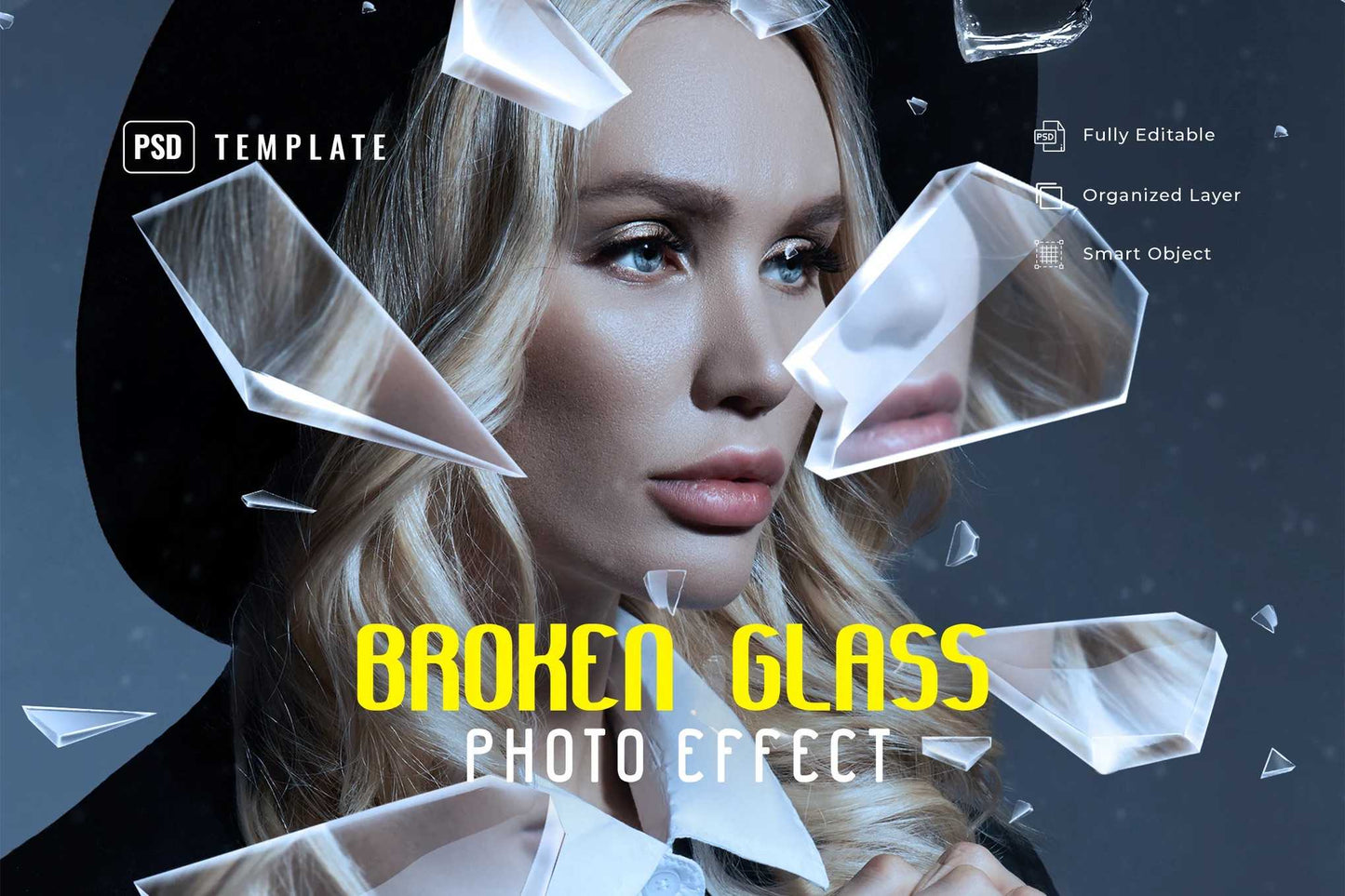 21-In-1 Broken Glass Photoshop Templates Bundle - Photoboto