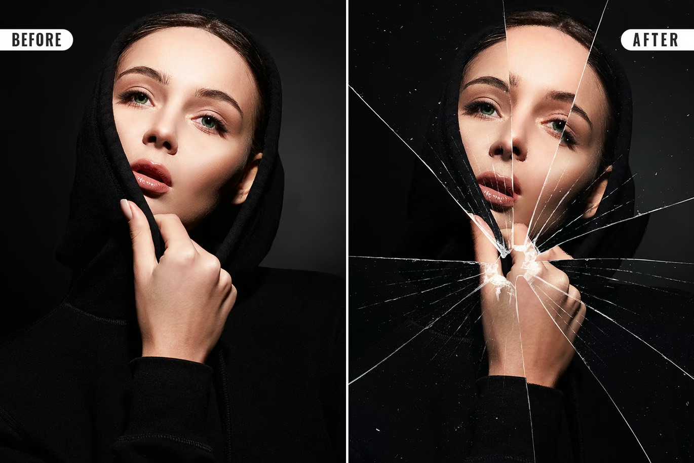 21-In-1 Broken Glass Photoshop Templates Bundle - Photoboto
