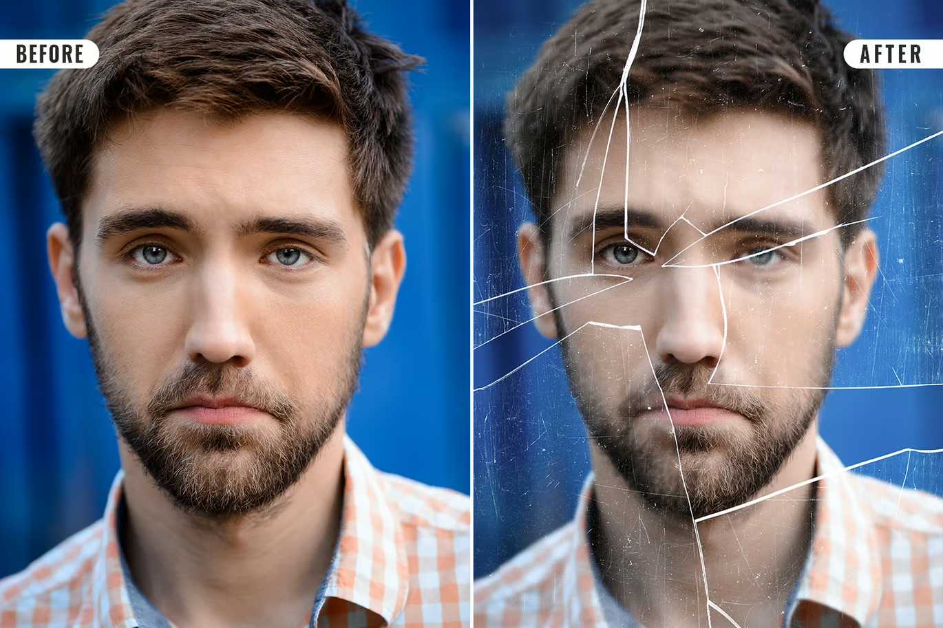 21-In-1 Broken Glass Photoshop Templates Bundle - Photoboto