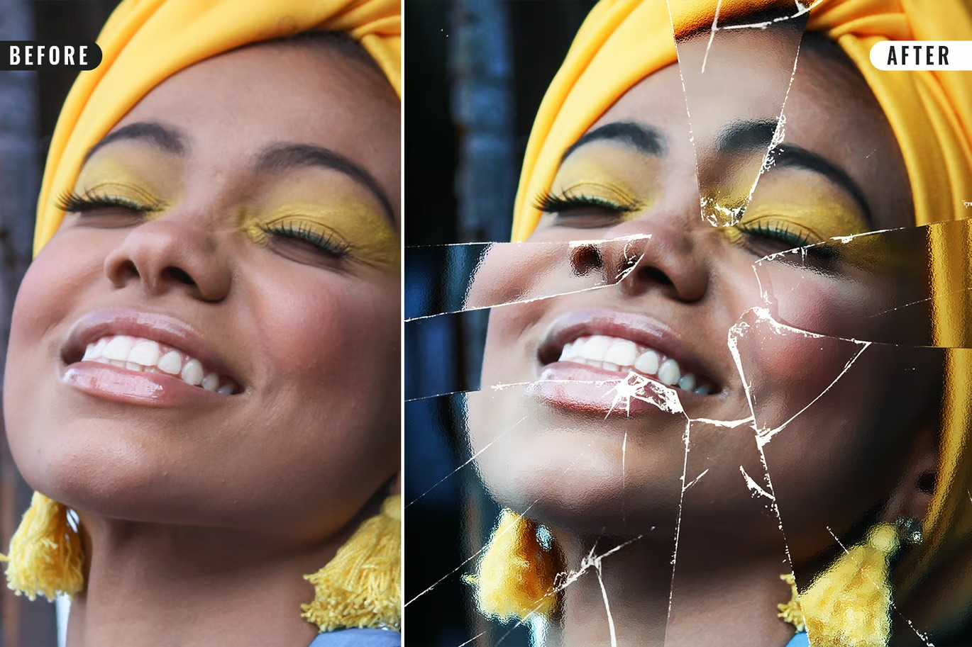 21-In-1 Broken Glass Photoshop Templates Bundle - Photoboto