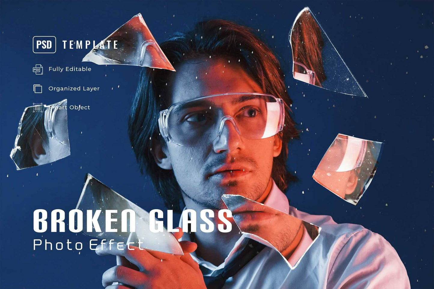 21-In-1 Broken Glass Photoshop Templates Bundle - Photoboto