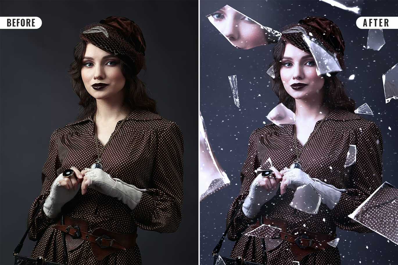 21-In-1 Broken Glass Photoshop Templates Bundle - Photoboto