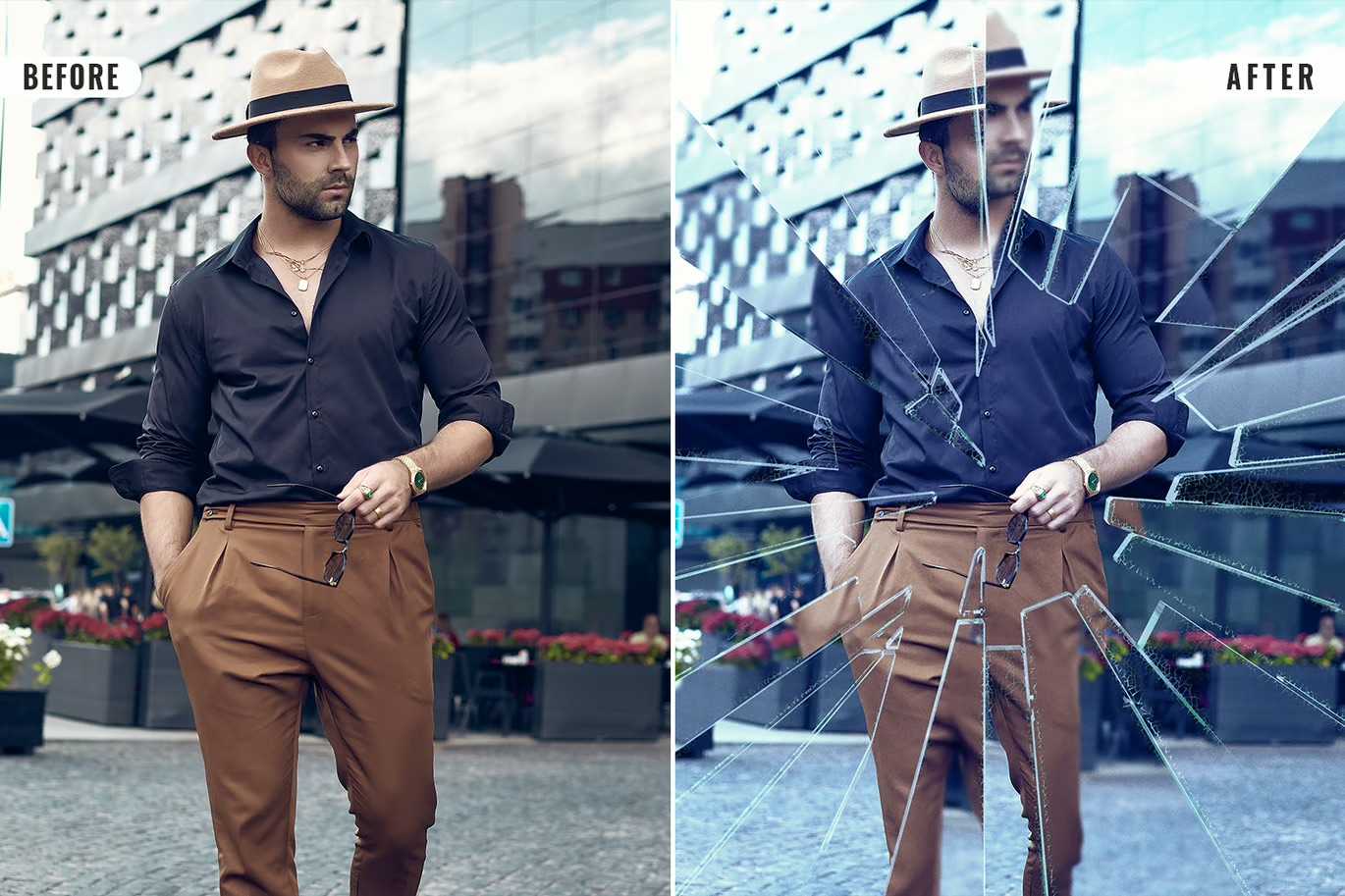 21-In-1 Broken Glass Photoshop Templates Bundle - Photoboto