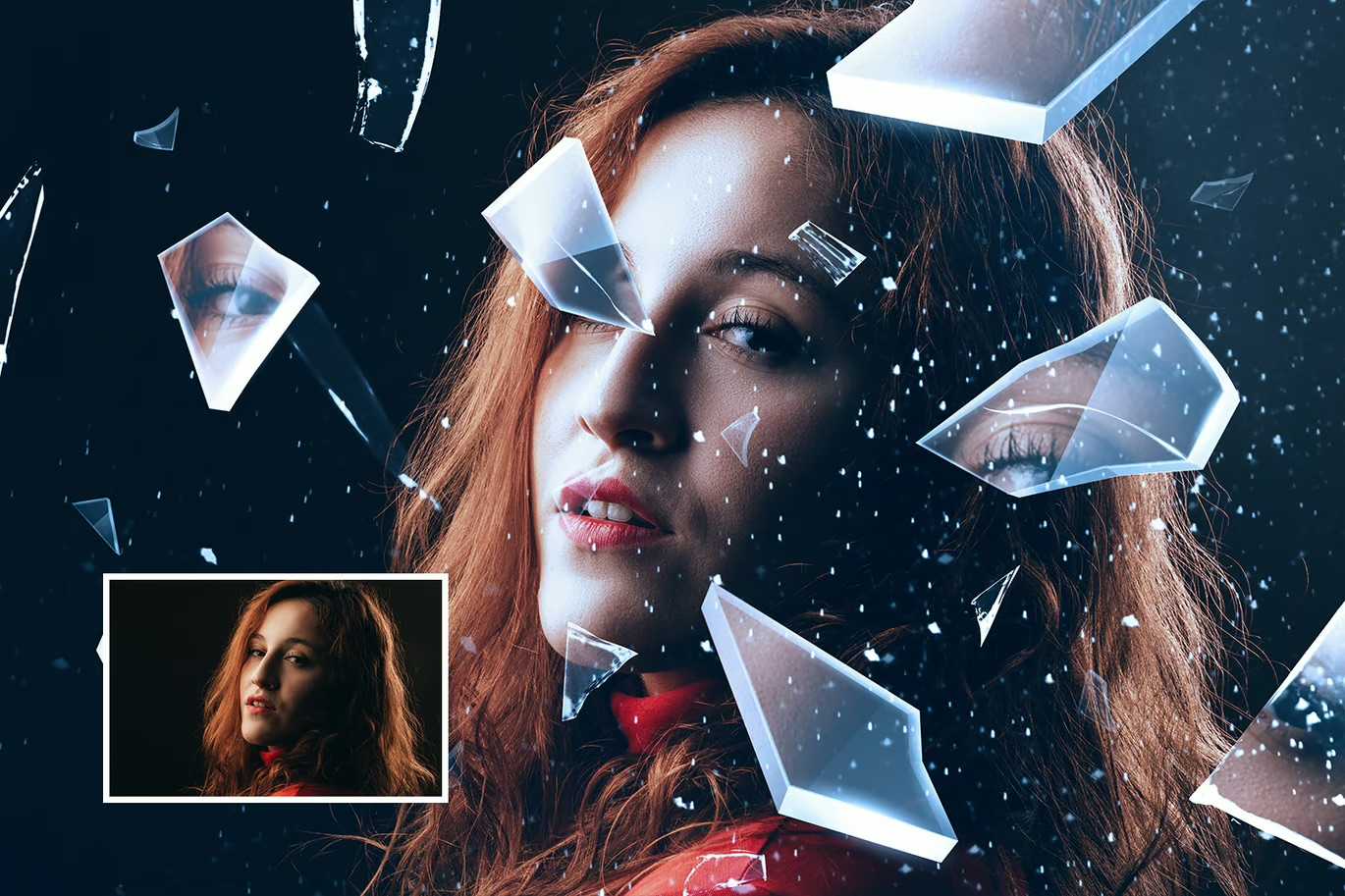 21-In-1 Broken Glass Photoshop Templates Bundle - Photoboto