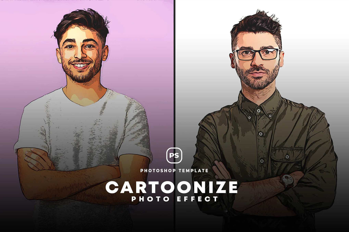 18 Cartoon Photoshop Templates Collection - Photoboto