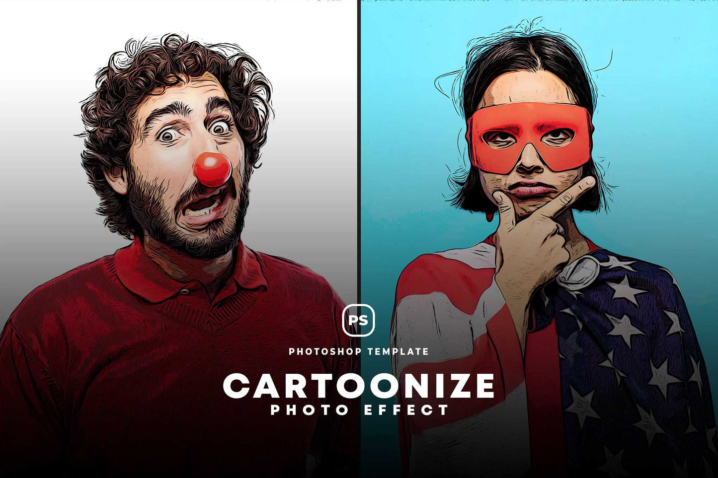 18 Cartoon Photoshop Templates Collection - Photoboto