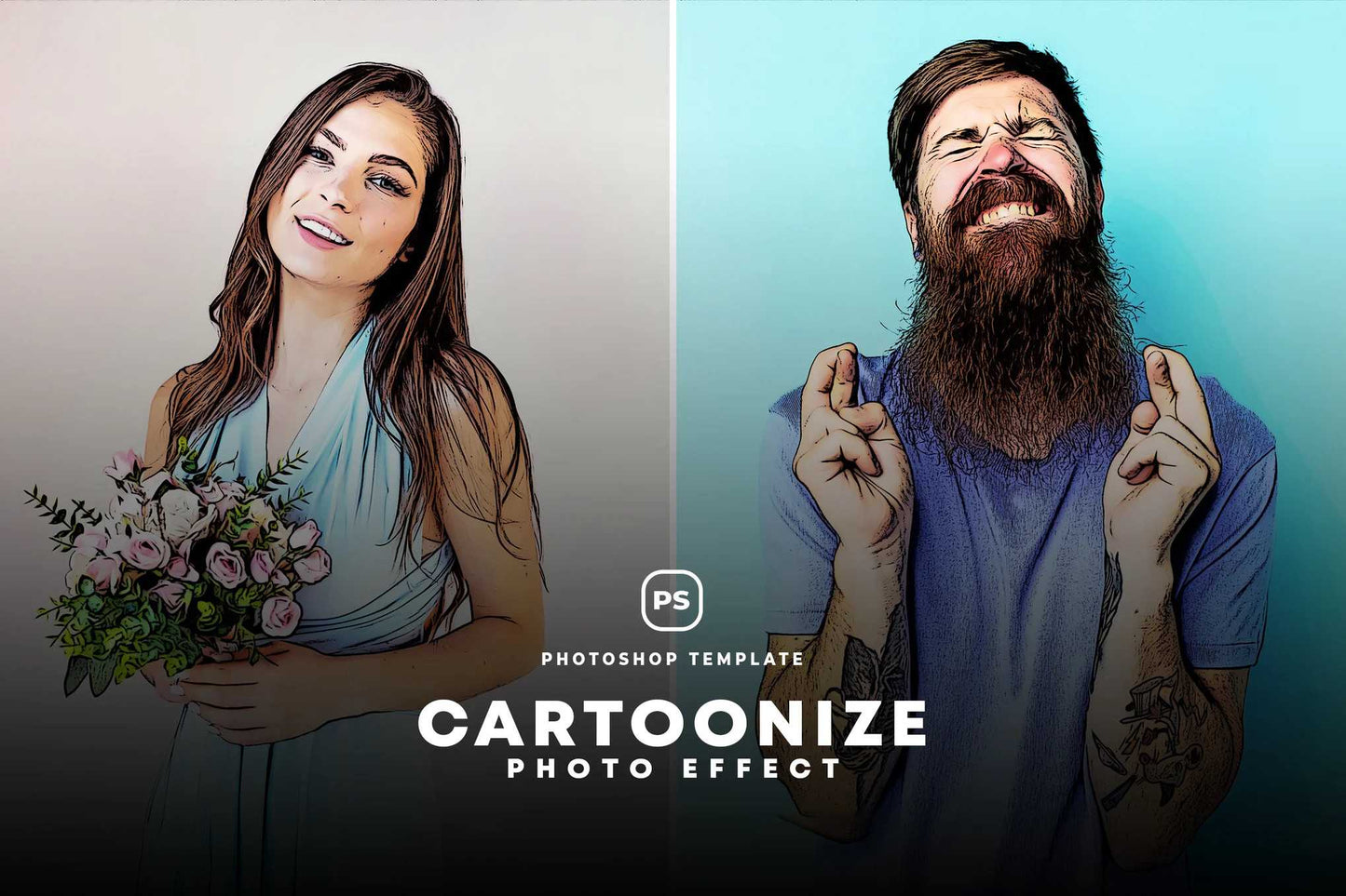 18 Cartoon Photoshop Templates Collection - Photoboto