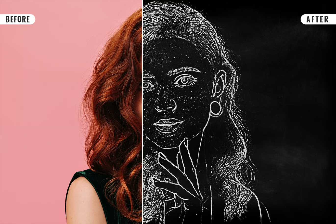 14-In-1 Sensational Chalk Photoshop Effects Bundle - Photoboto