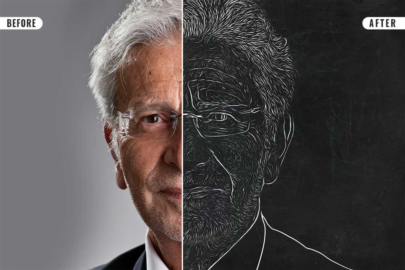 14-In-1 Sensational Chalk Photoshop Effects Bundle - Photoboto