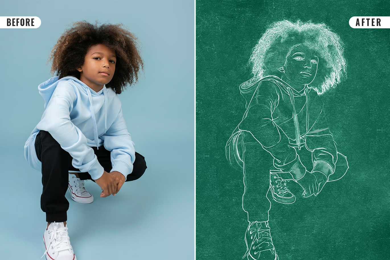 14-In-1 Sensational Chalk Photoshop Effects Bundle - Photoboto