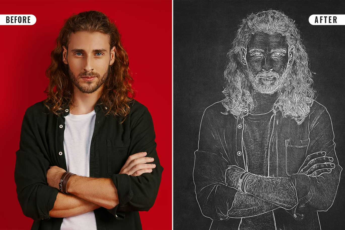 14-In-1 Sensational Chalk Photoshop Effects Bundle - Photoboto