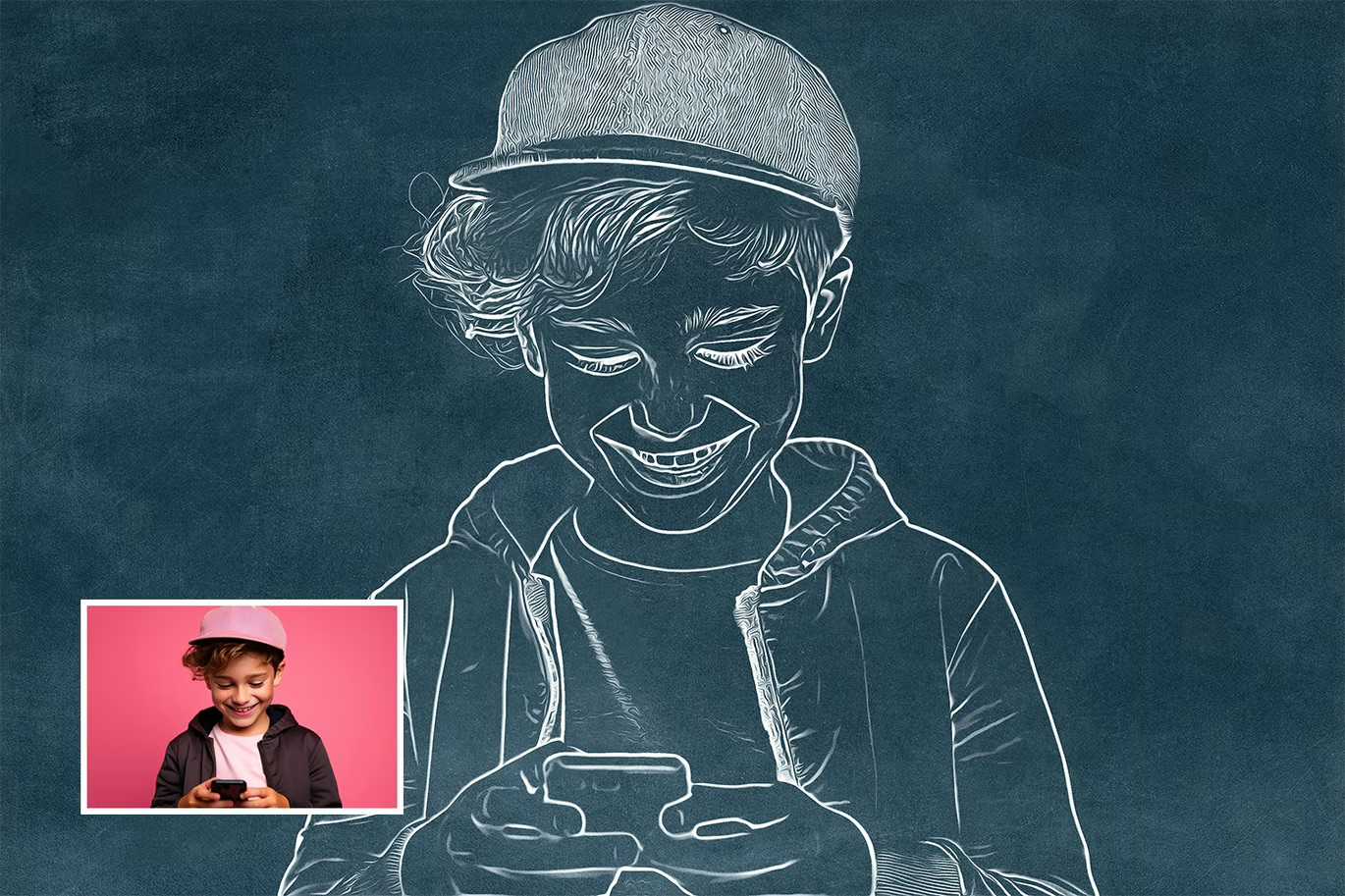 14-In-1 Sensational Chalk Photoshop Effects Bundle - Photoboto