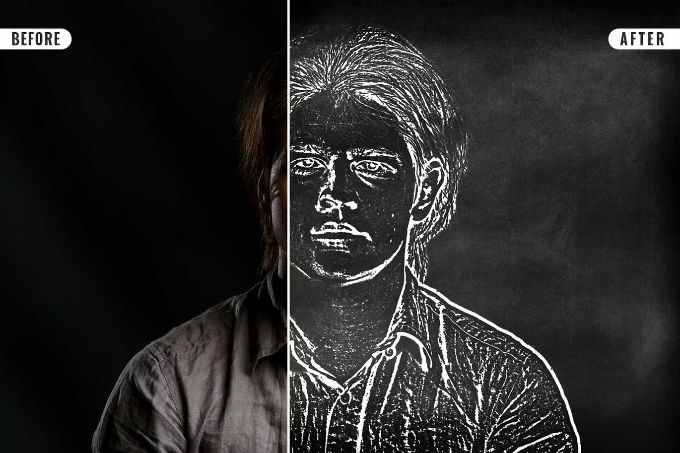 14-In-1 Sensational Chalk Photoshop Effects Bundle - Photoboto