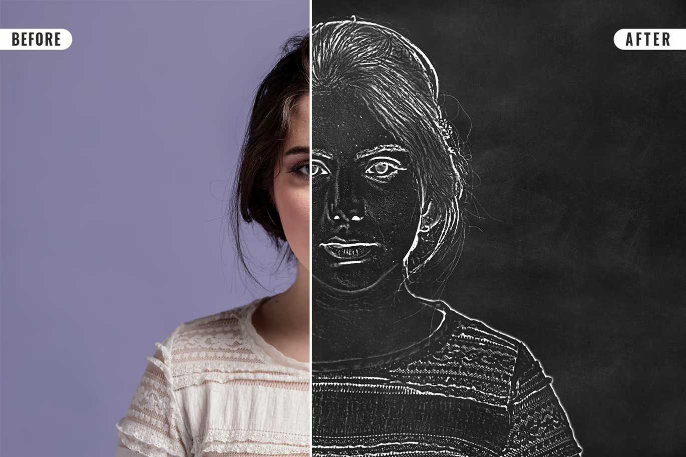 14-In-1 Sensational Chalk Photoshop Effects Bundle - Photoboto