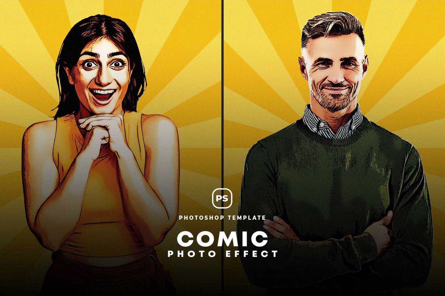 29 Comic Photoshop Templates Collection - Photoboto