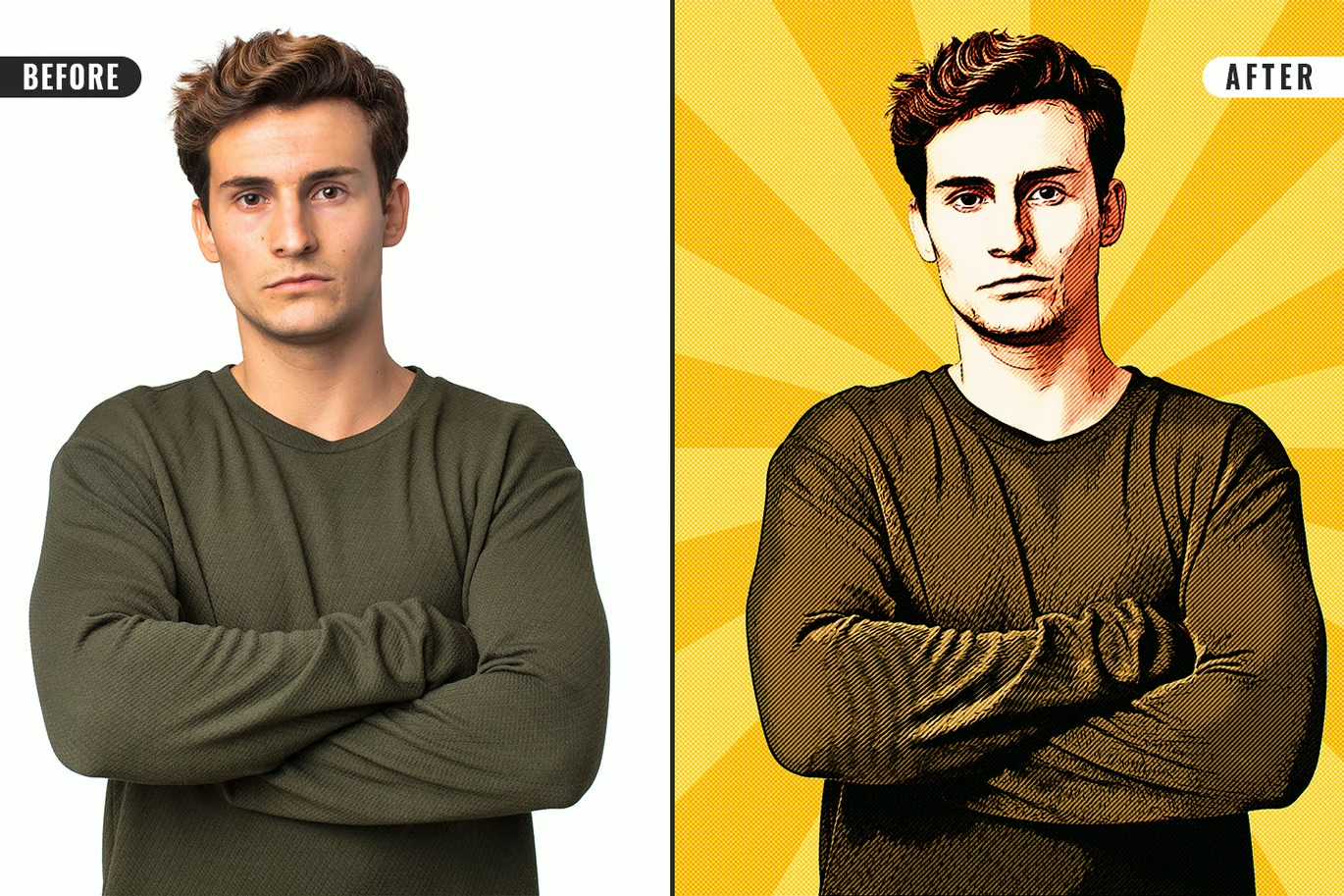 29 Comic Photoshop Templates Collection - Photoboto