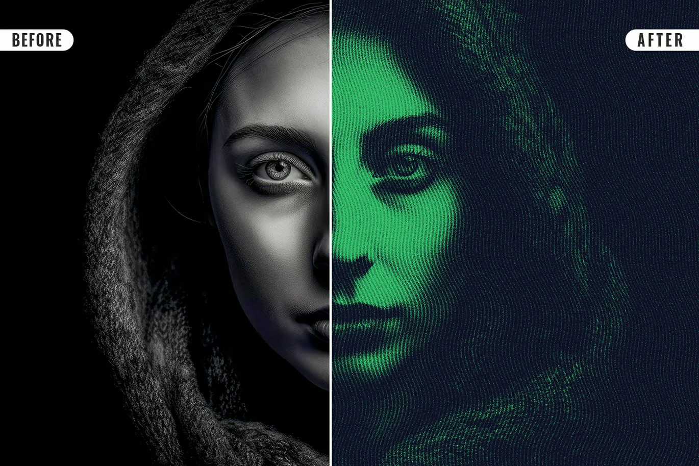 16 Retro Engraved Photoshop Templates Bundle - Photoboto