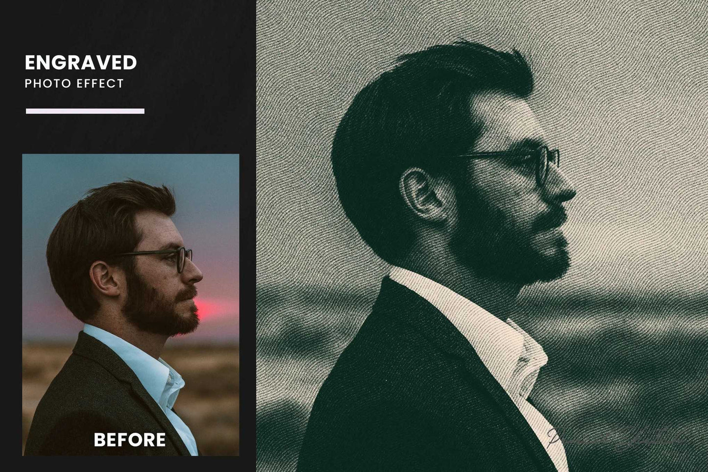 16 Retro Engraved Photoshop Templates Bundle - Photoboto