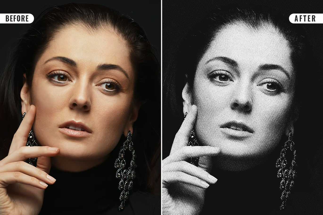 16 Retro Engraved Photoshop Templates Bundle - Photoboto