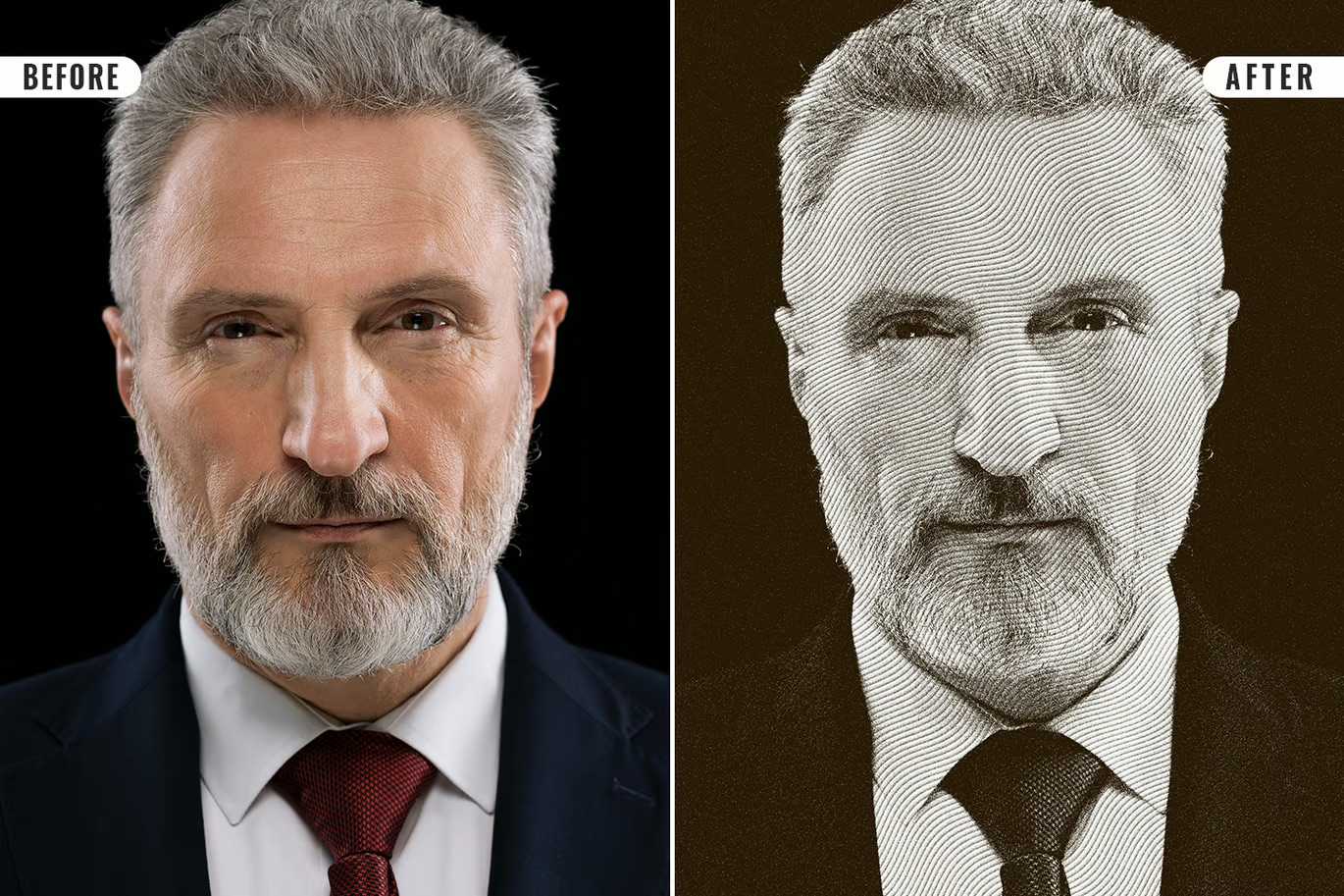 16 Retro Engraved Photoshop Templates Bundle - Photoboto