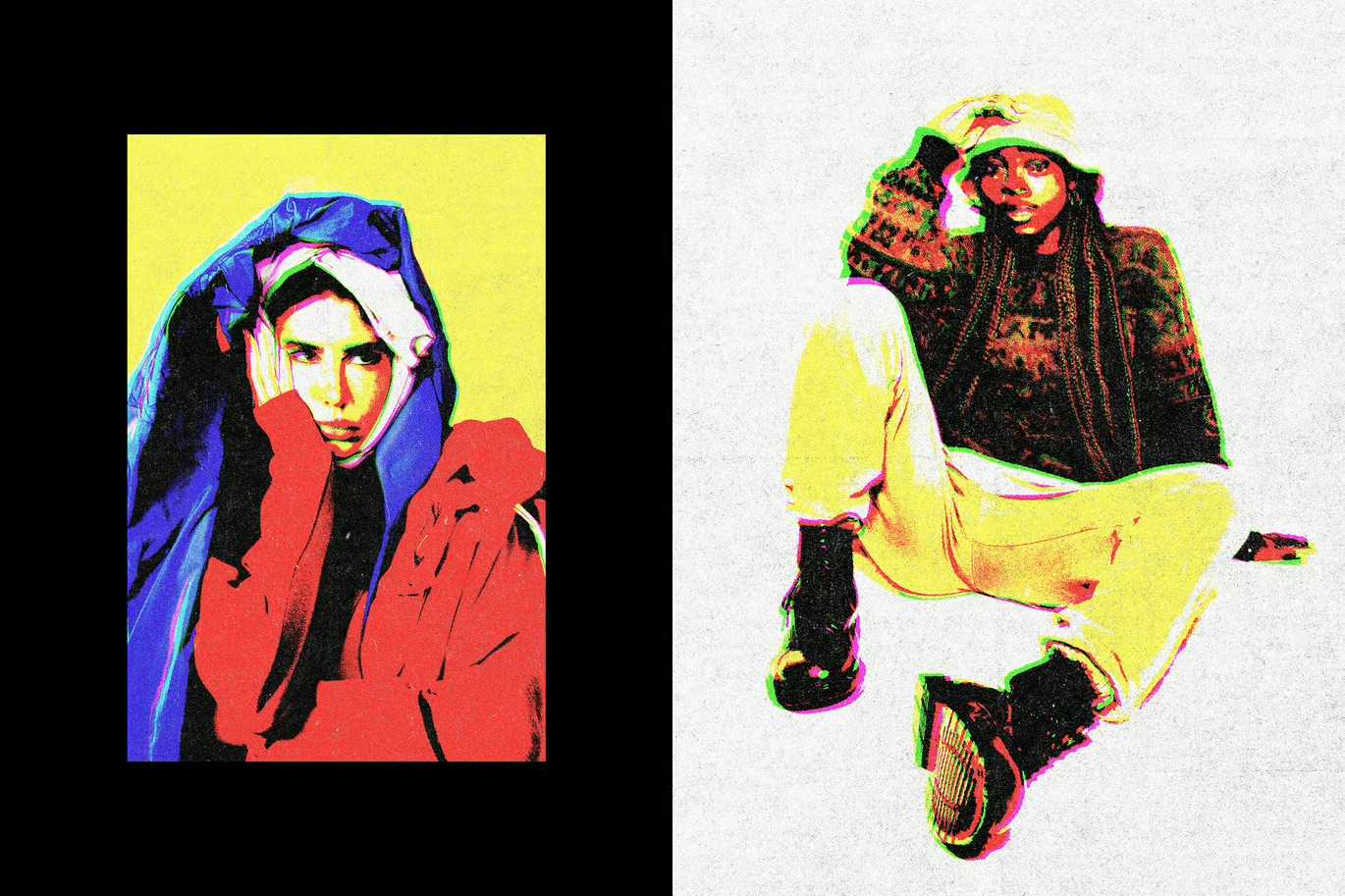 21 Screenprint Photoshop Effects Bundle - Photoboto