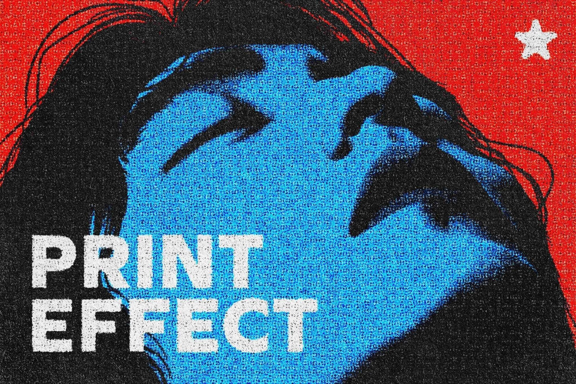 21 Screenprint Photoshop Effects Bundle - Photoboto