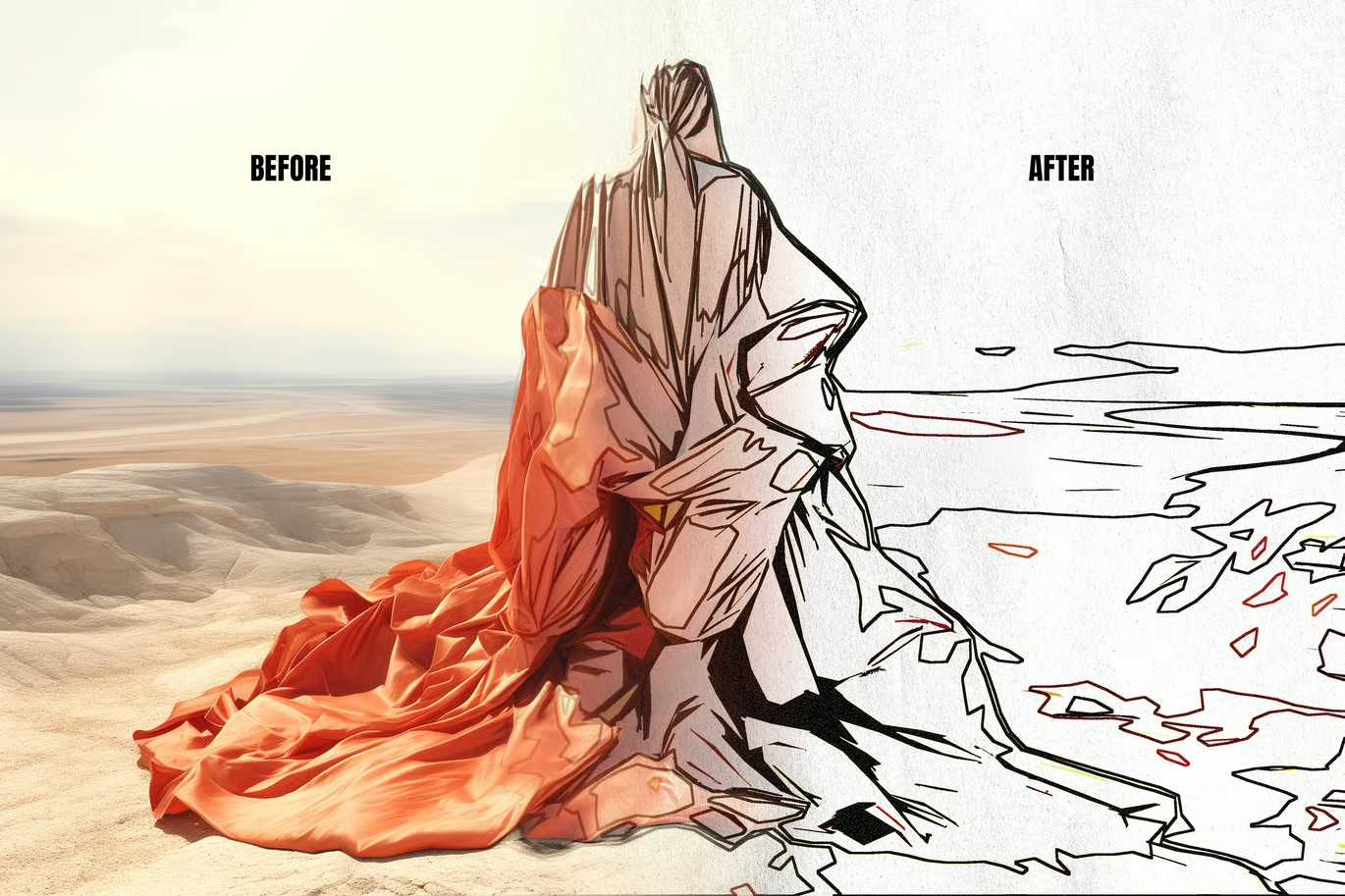 22 Sketch & Paint Photoshop Effects Bundle - Photoboto