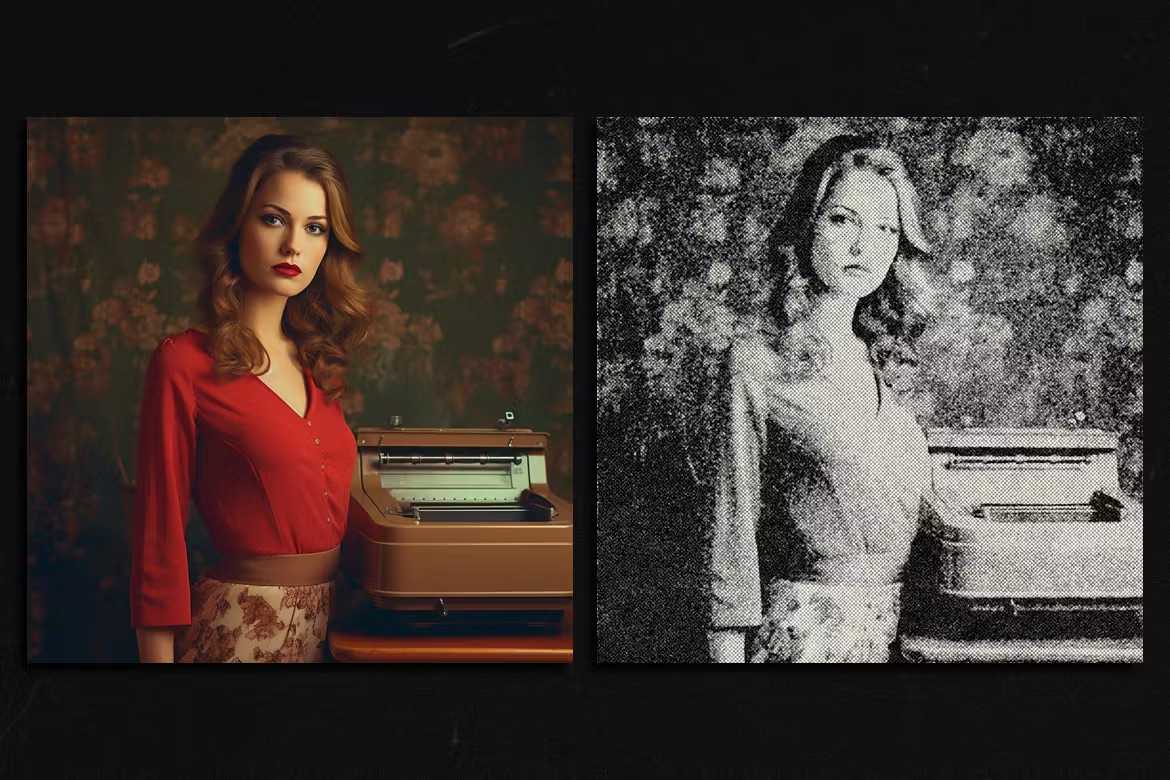 23 Realistic Vintage Photoshop Templates Bundle - Photoboto
