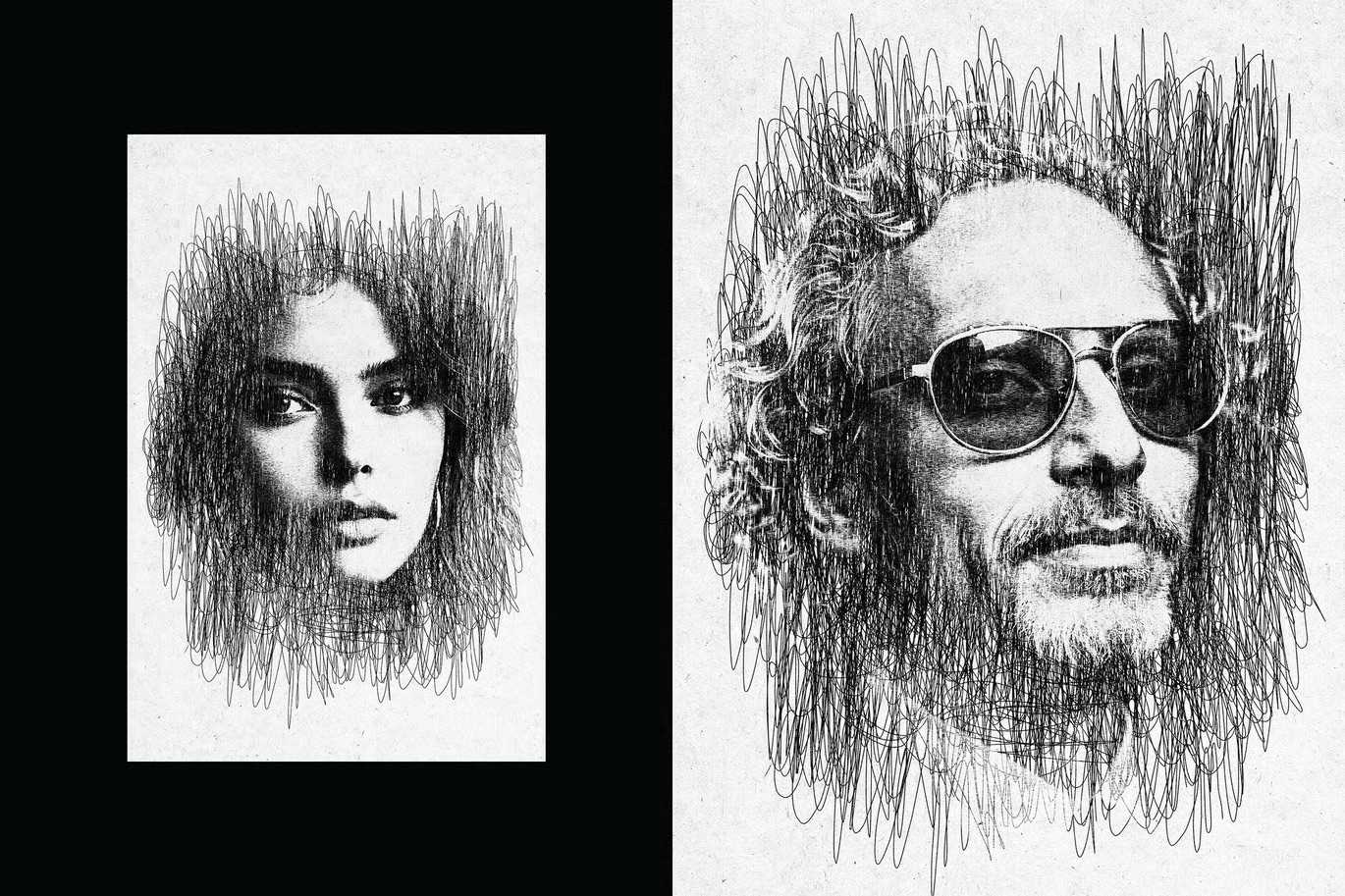 22 Sketch & Paint Photoshop Effects Bundle - Photoboto