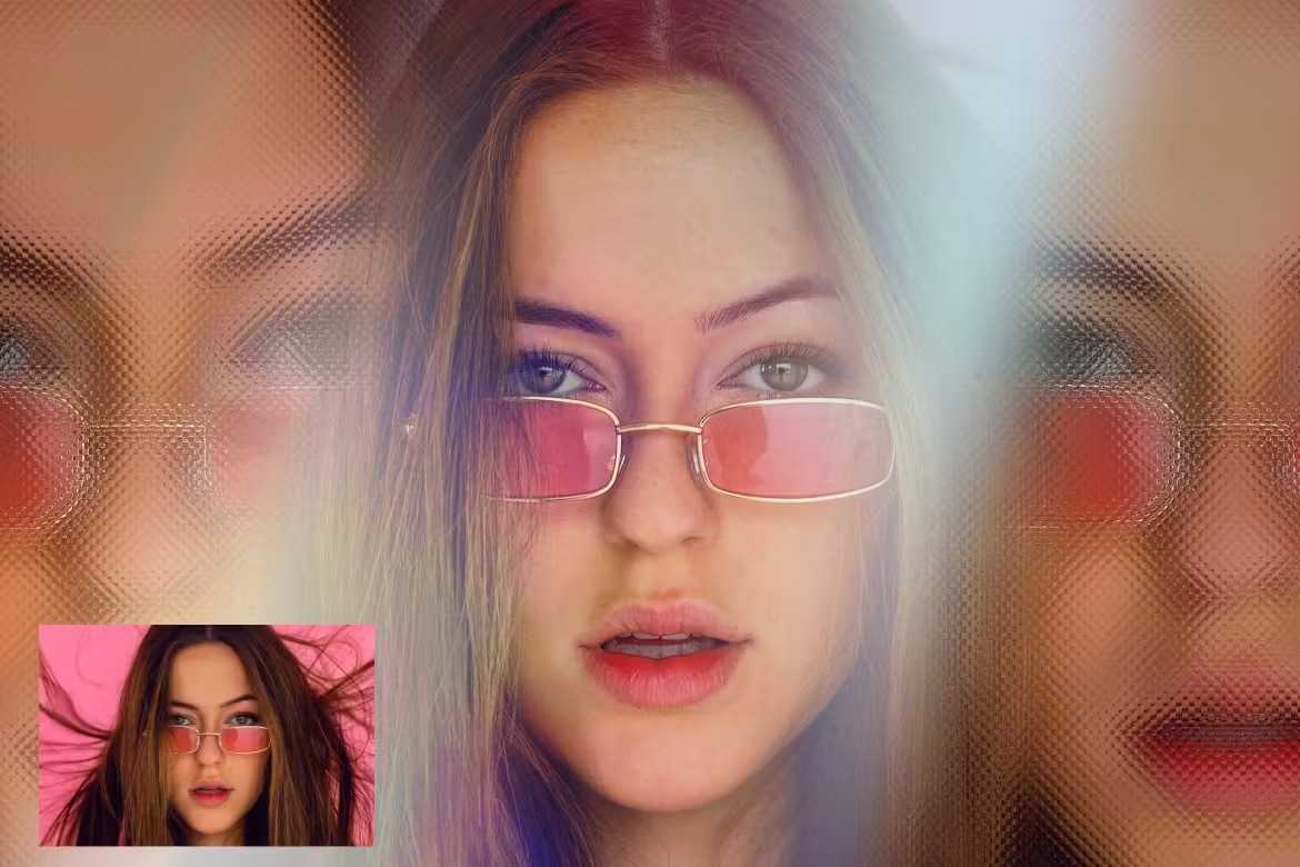 16 Glass Illusions Photoshop Templates Bundle - Photoboto