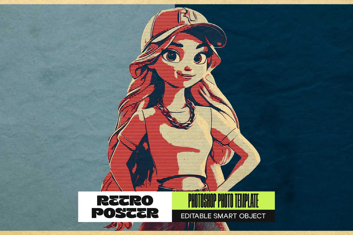 21 Heritage Retro Photoshop Templates Set - Photoboto