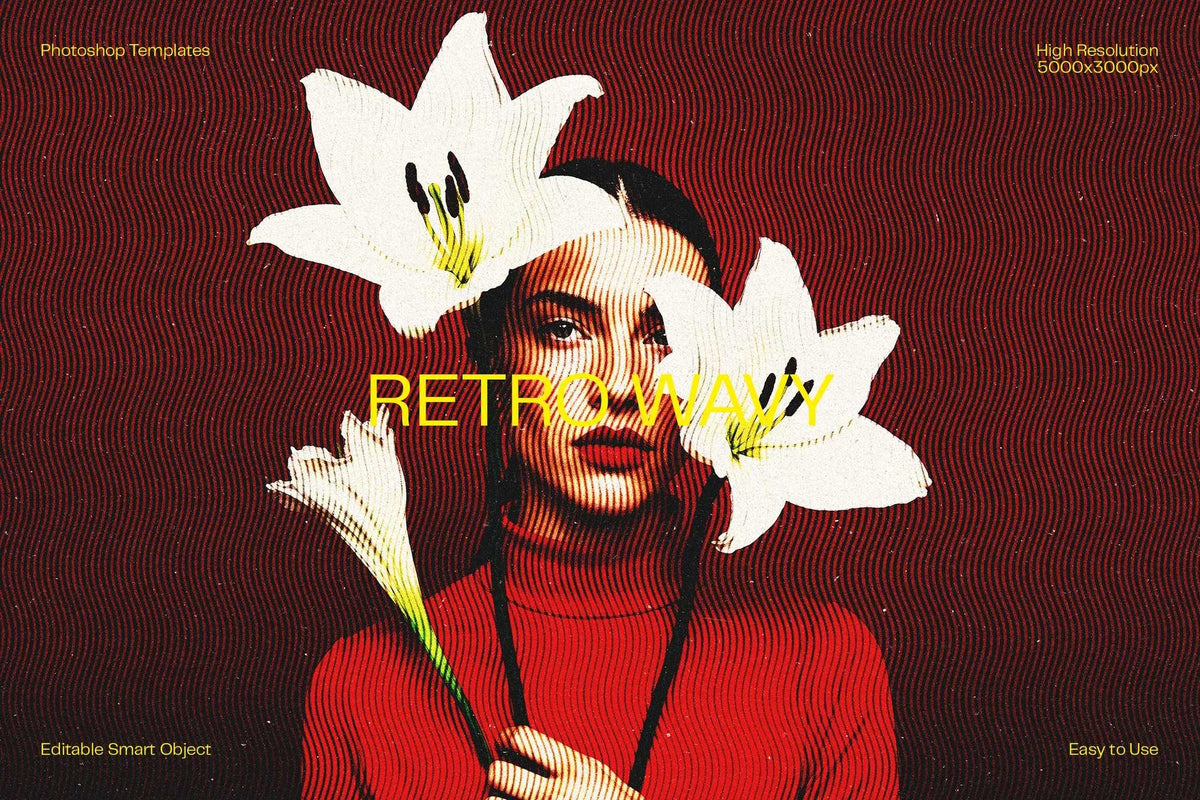 21 Heritage Retro Photoshop Templates Set - Photoboto